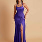 Gorgeous Square Criss Cross Soft Satin Side Slit Floor-Length Mermaid Bridesmaid Dresses