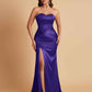 Sexy Soft Satin Mermaid Sweetheart Floor-Length Mermaid Bridesmaid Dresses