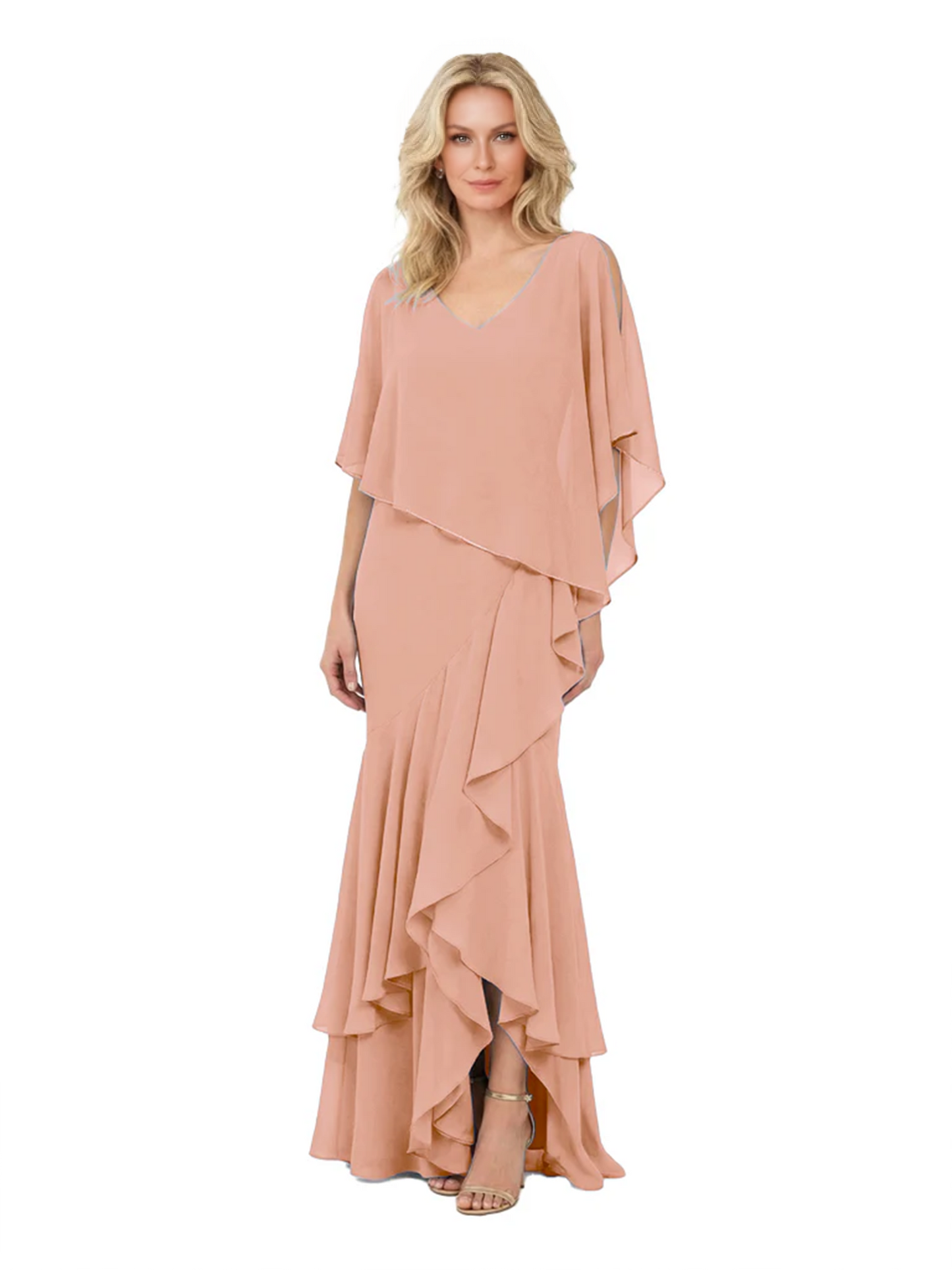 Chic Long A-Line Chiffon Mother of the Brides Dresses Sequin Mom Outfits