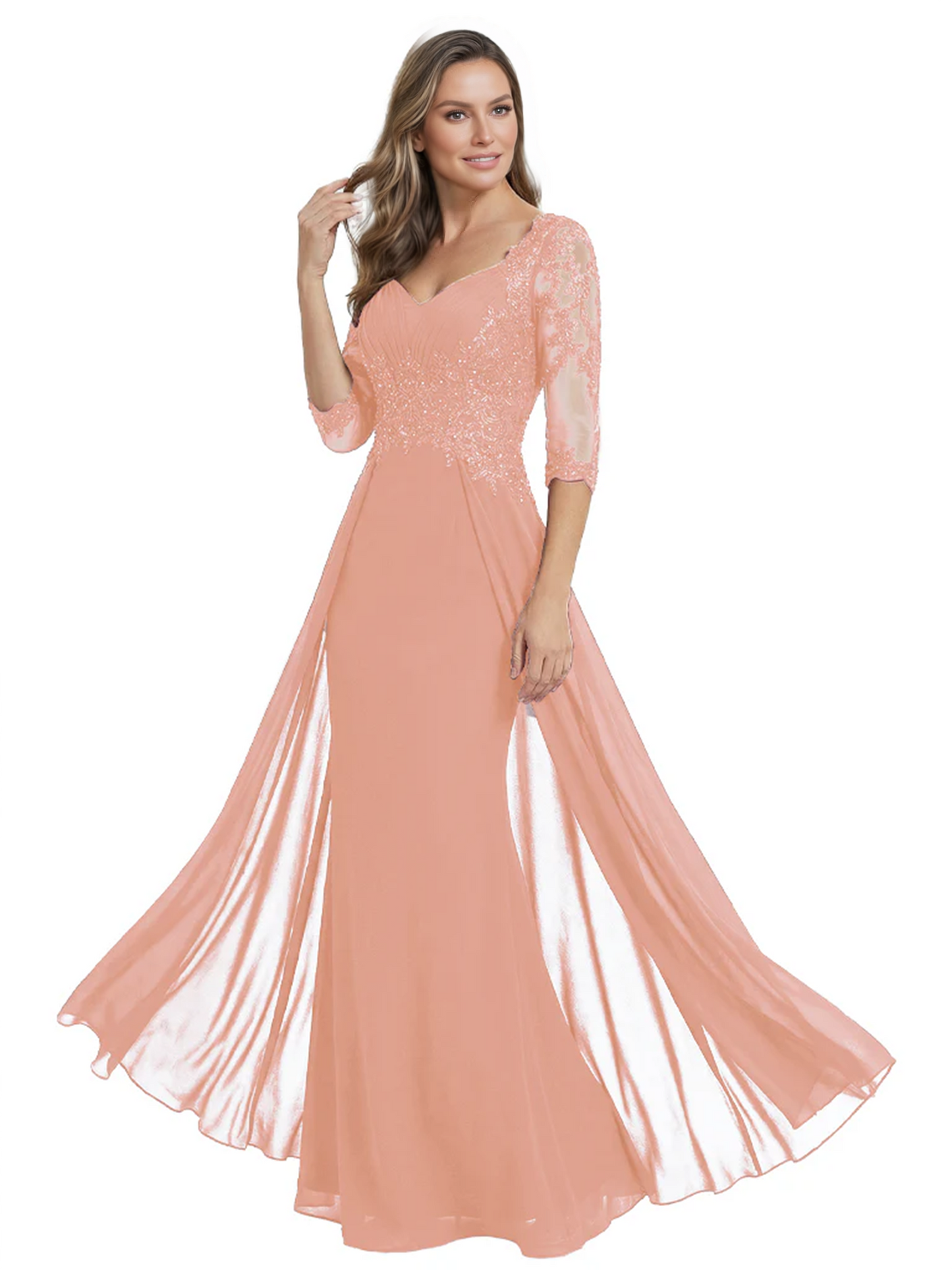 Luxury Burgundy Formal Dress Embroidered Lace Bodice Flowy Chiffon Gown 2026