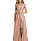 Wedding Mother of the Bride Dress One Shoulder and High Slit Formal Dresses