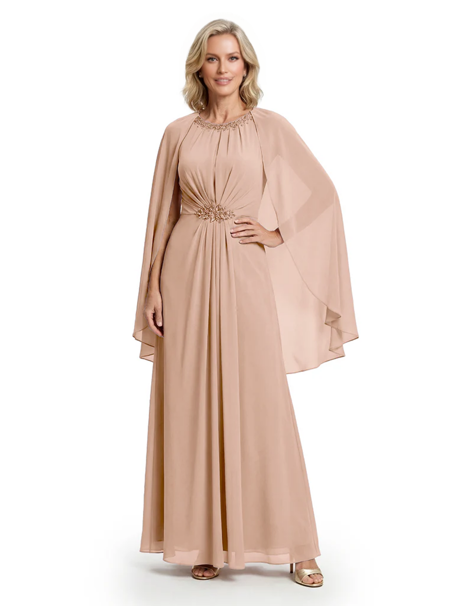 Floor Length Chiffon Mother of the Brides Dresses Wedding Party Gowns For Mom