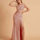 Sexy One-Shoulder Waist Cutout With High Split Floor-Length Bridesmaid Dresses