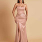 Sexy Soft Satin Mermaid Sweetheart Floor-Length Mermaid Bridesmaid Dresses