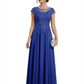 Chic Long A-Line Chiffon Mother of the Brides Dresses Sequin Mom Outfits For Wedding