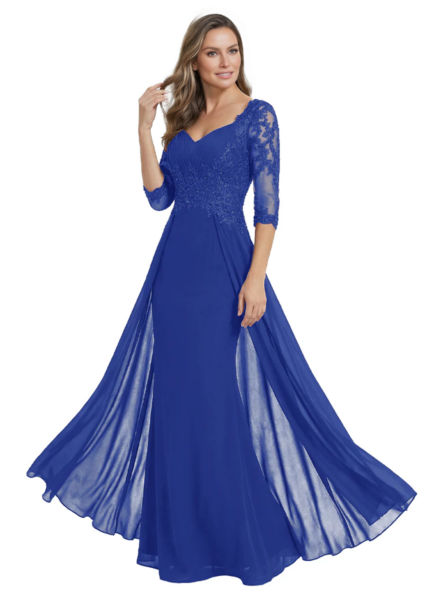 Luxury Burgundy Formal Dress Embroidered Lace Bodice Flowy Chiffon Gown 2026