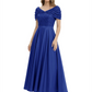 Luxury Formal Dress Sparkling Sequin Top Mother of Bride Dress Silk Satin A-Line Gowns