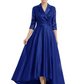 Elegant Mother of Bride Dress Evening Gowns Trending Styles with Lapel Collar 3/4 Sleeves