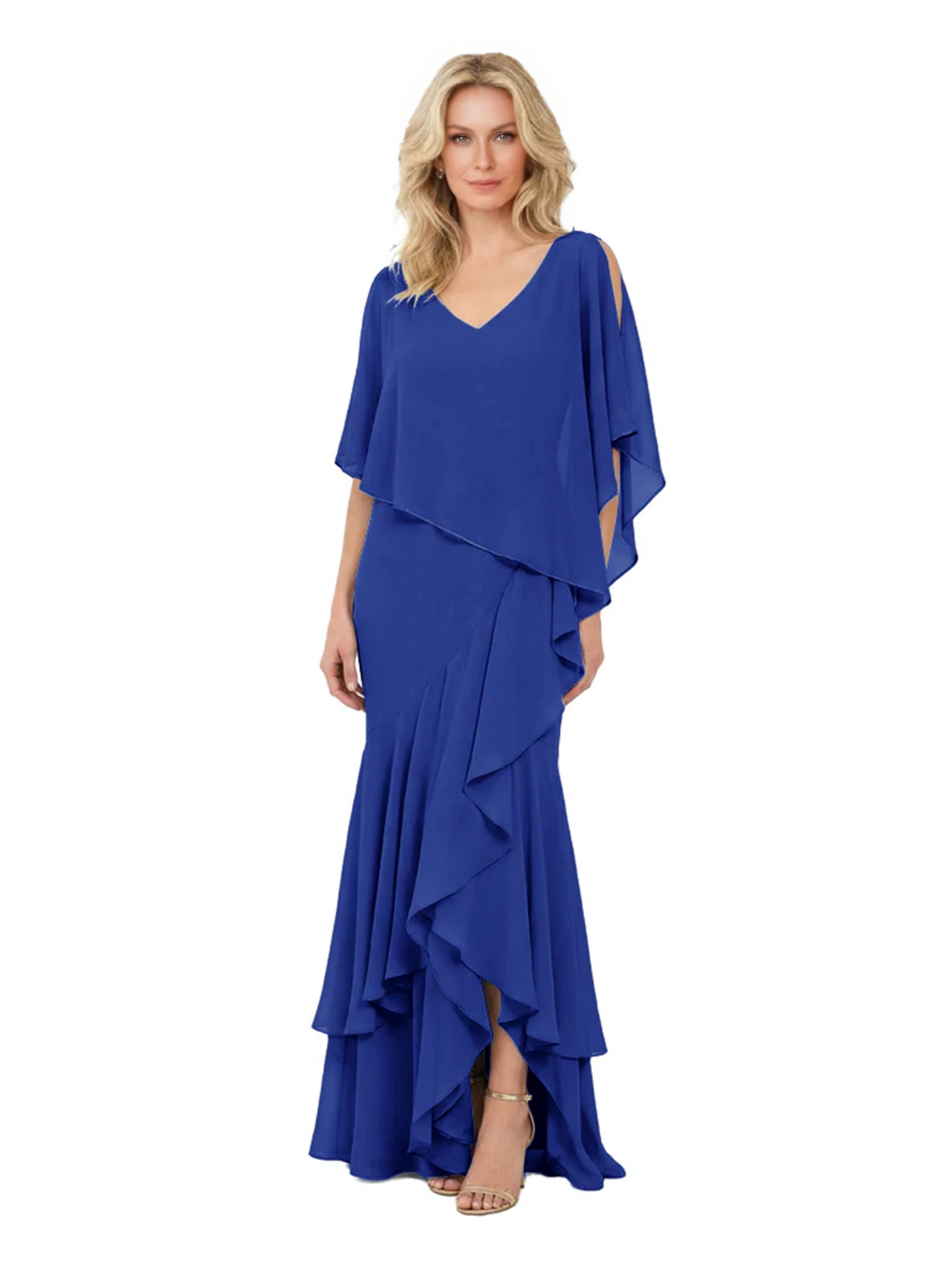 Chic Long A-Line Chiffon Mother of the Brides Dresses Sequin Mom Outfits