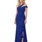 Modern Mother of Bride Dresses 2026 Asymmetric Neckline Ruffle Slit Gown