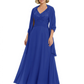 Luxury Formal Mother of Bride Dress Sparkling Sequin Top & Flowy Chiffon Skirt with Shawl