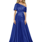 One Shoulder Mother of Bride jumpsuits Formal Gowns Floor Length Detachable Train