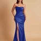 Sexy Soft Satin Mermaid Side Slit Floor-Length Mermaid Bridesmaid Dresses