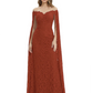 Elegant Mother of the Groom Gown Floral Lace Embroidered Formal Dress with Cape