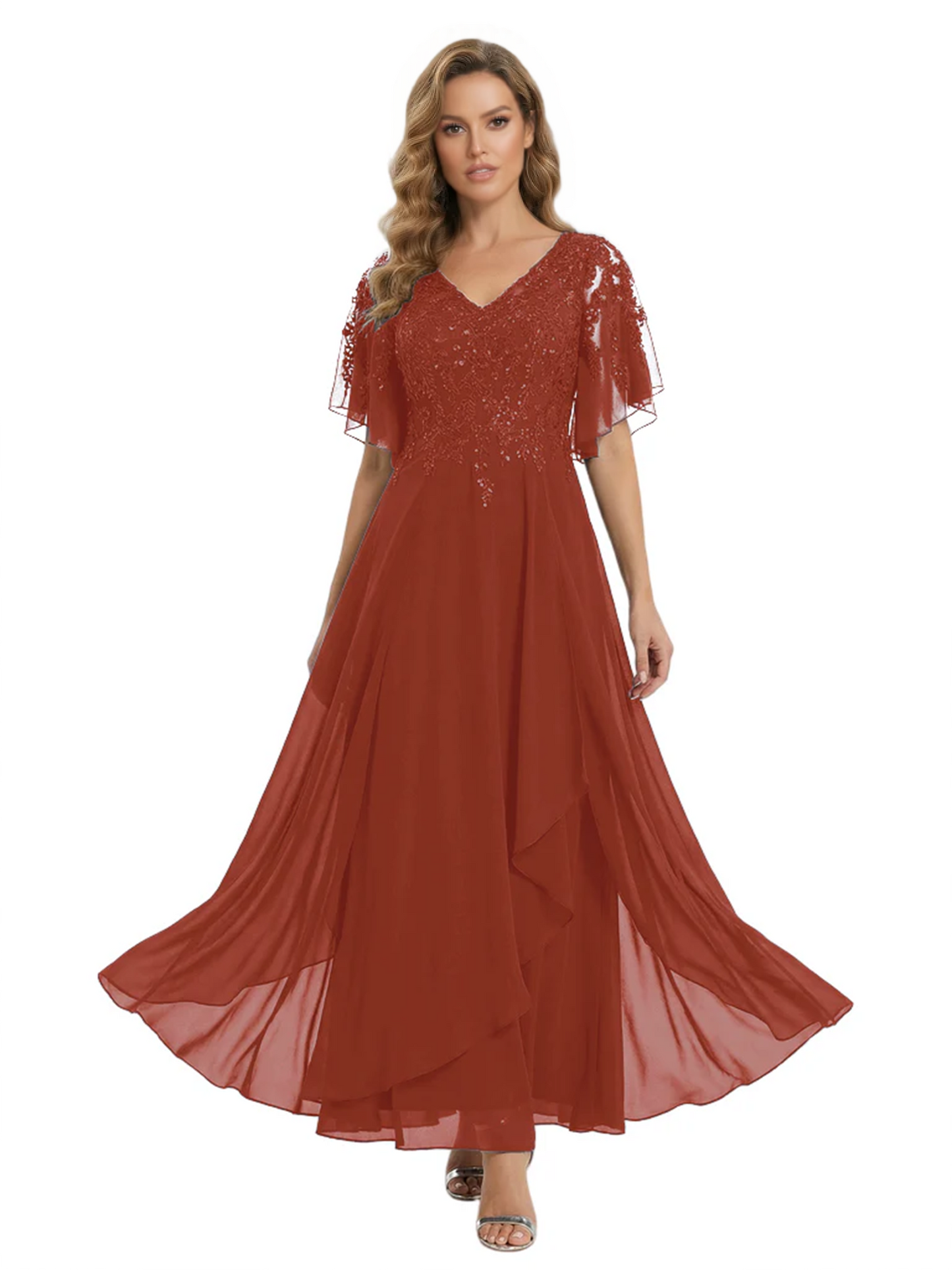 Bling Sequin Chiffon Mother of the Brides Dresses Wedding Party Gowns For Mom