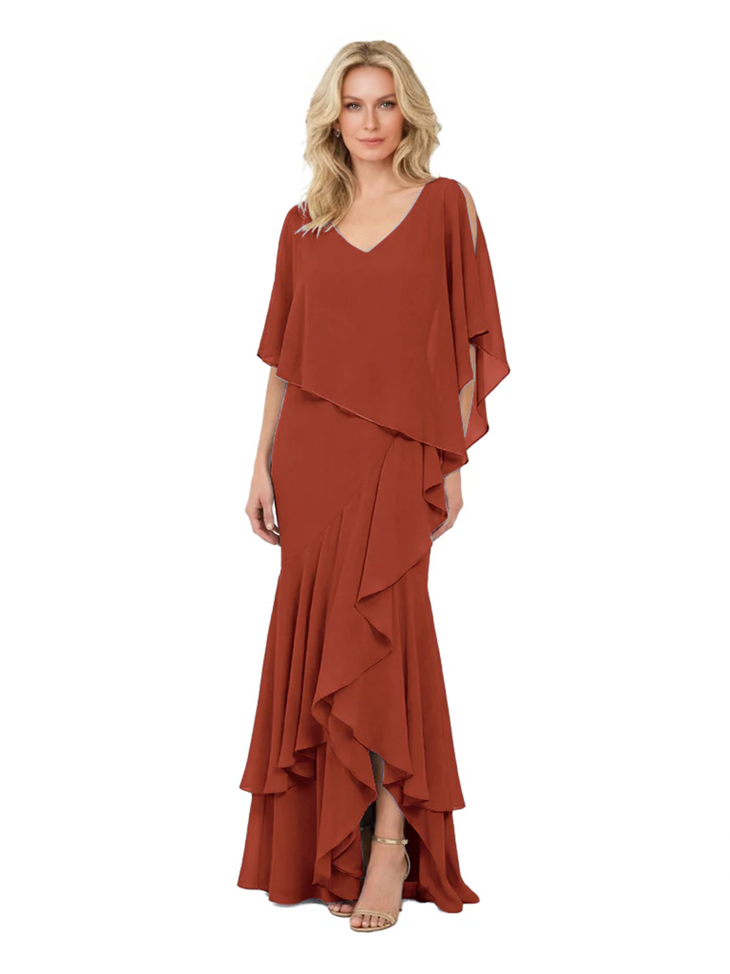 Chic Long A-Line Chiffon Mother of the Brides Dresses Sequin Mom Outfits