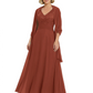 Luxury Formal Mother of Bride Dress Sparkling Sequin Top & Flowy Chiffon Skirt with Shawl
