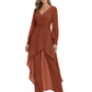 Luxury Black Formal Trousers Set High-Low Chiffon Top with Sparkling Beaded Detail