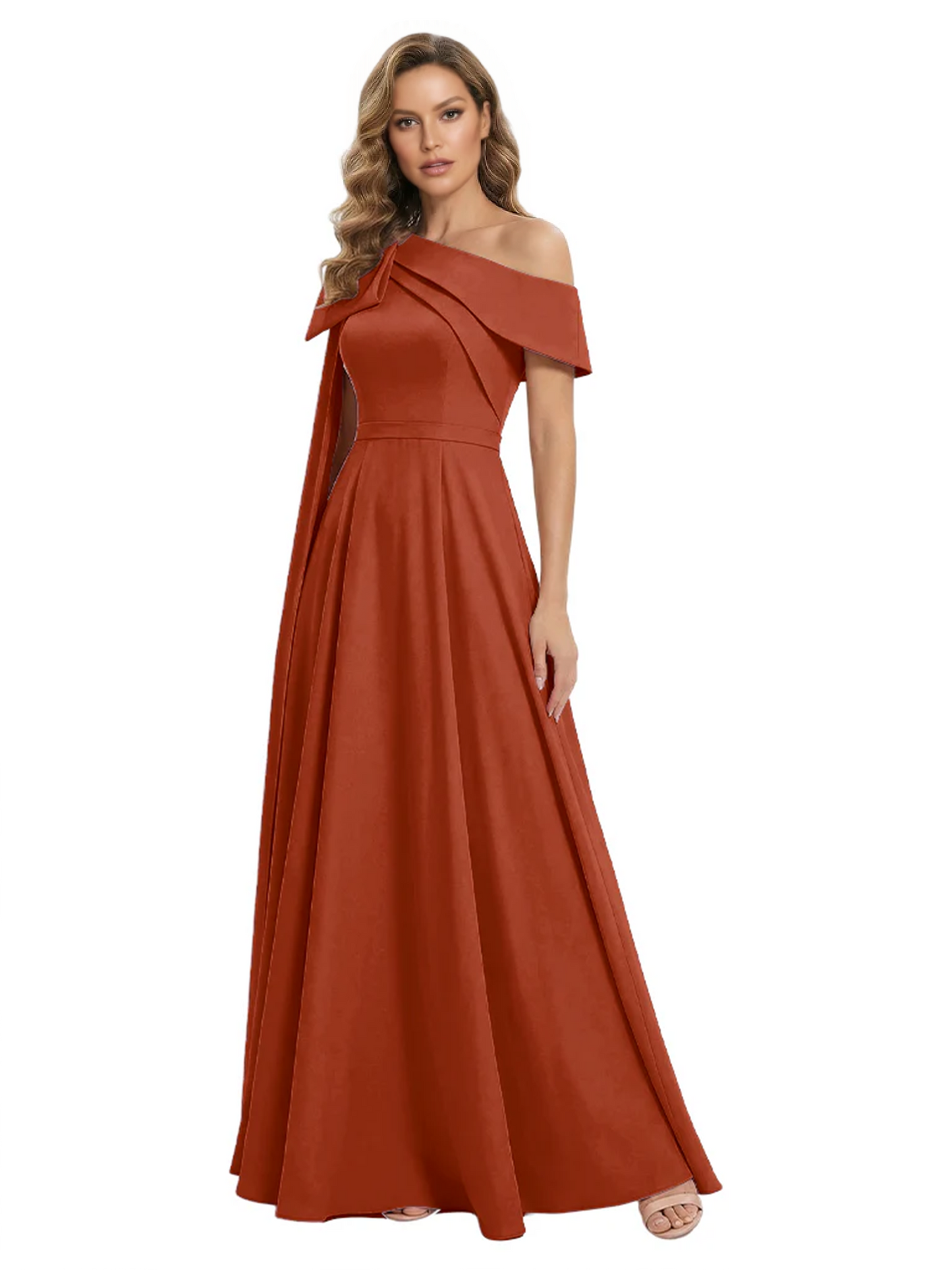 One Shoulder Elegant Mother of the Brides Dresses Mom Outfits Wedding Party