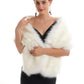 Women's Luxurious Large Winter Faux Fur Scarf Wrap Collar Shrug for Lady Wedding Dinner Party