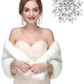 Women's Faux Fur Shawls Wraps Wedding Sleeveless For Women 1920s Fur Stole Capelet