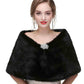 Women's Faux Fur Shawls Wraps Wedding Sleeveless For Women 1920s Fur Stole Capelet