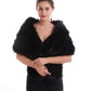 Women's Luxurious Large Winter Faux Fur Scarf Wrap Collar Shrug for Lady Wedding Dinner Party
