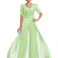 V-Neck Chiffon Mother of the Brides Jumpsuits Dresses Floor Length A-Line Lace