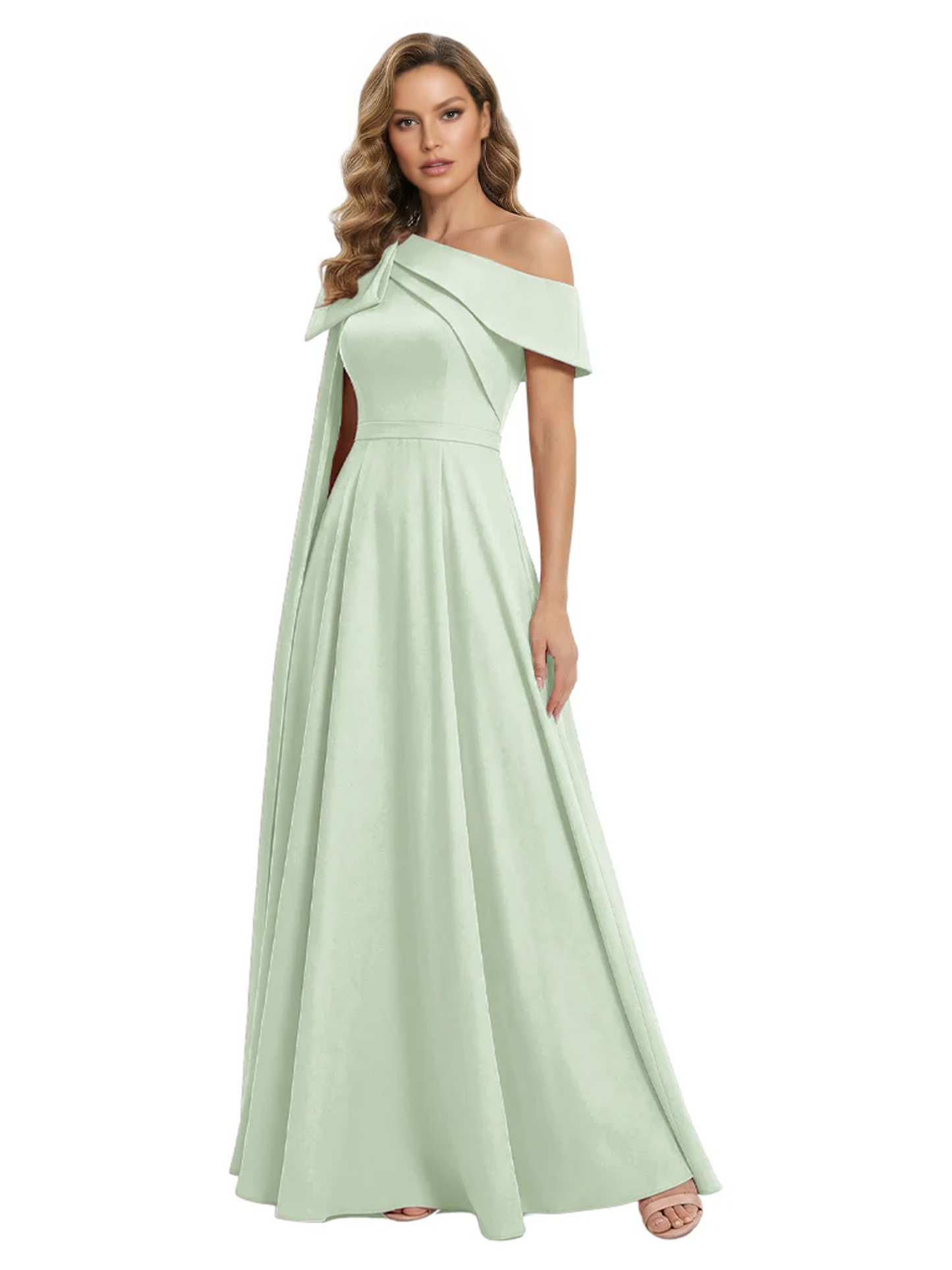 One Shoulder Elegant Mother of the Brides Dresses Mom Outfits Wedding Party