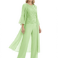 Elegant Pink 3-Piece Pant Set Trending 2026 Styles with Lace Wide-Leg Pants