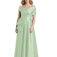 Formal Floor-Length Mother of the Bride Gown Sleeveless Satin Maxi Dress with Drape