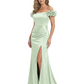 Elegant Mother of the Groom Dresses Mermaid Satin Formal Gown High Slit