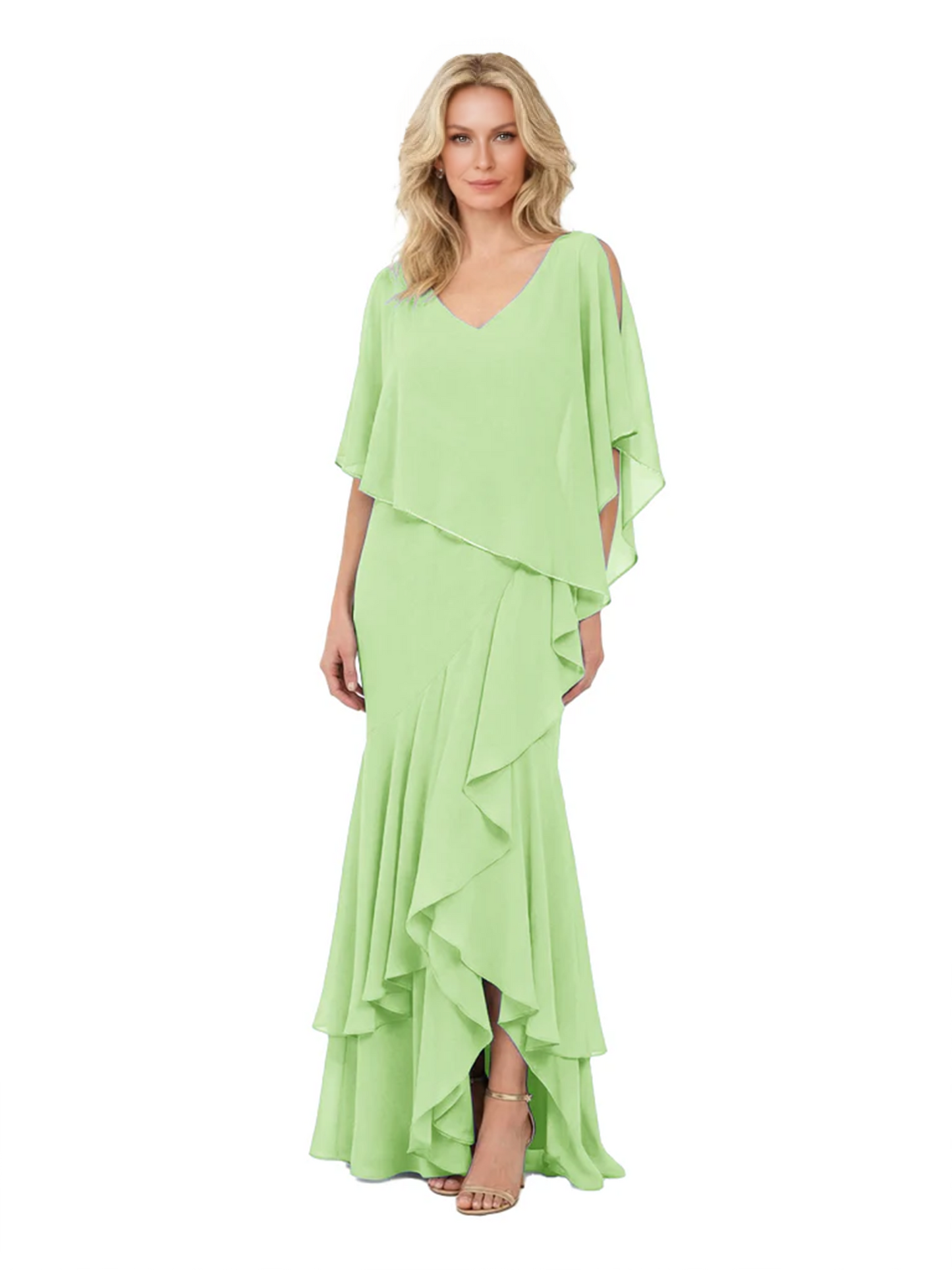Chic Long A-Line Chiffon Mother of the Brides Dresses Sequin Mom Outfits