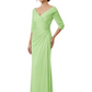 Elegant 3/4 Sleeve Mother of the Brides Dresses Mom Outfits Wedding Satin