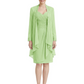 2PCS Knee Length Chiffon Mother of the Brides Dresses Short V-Neck
