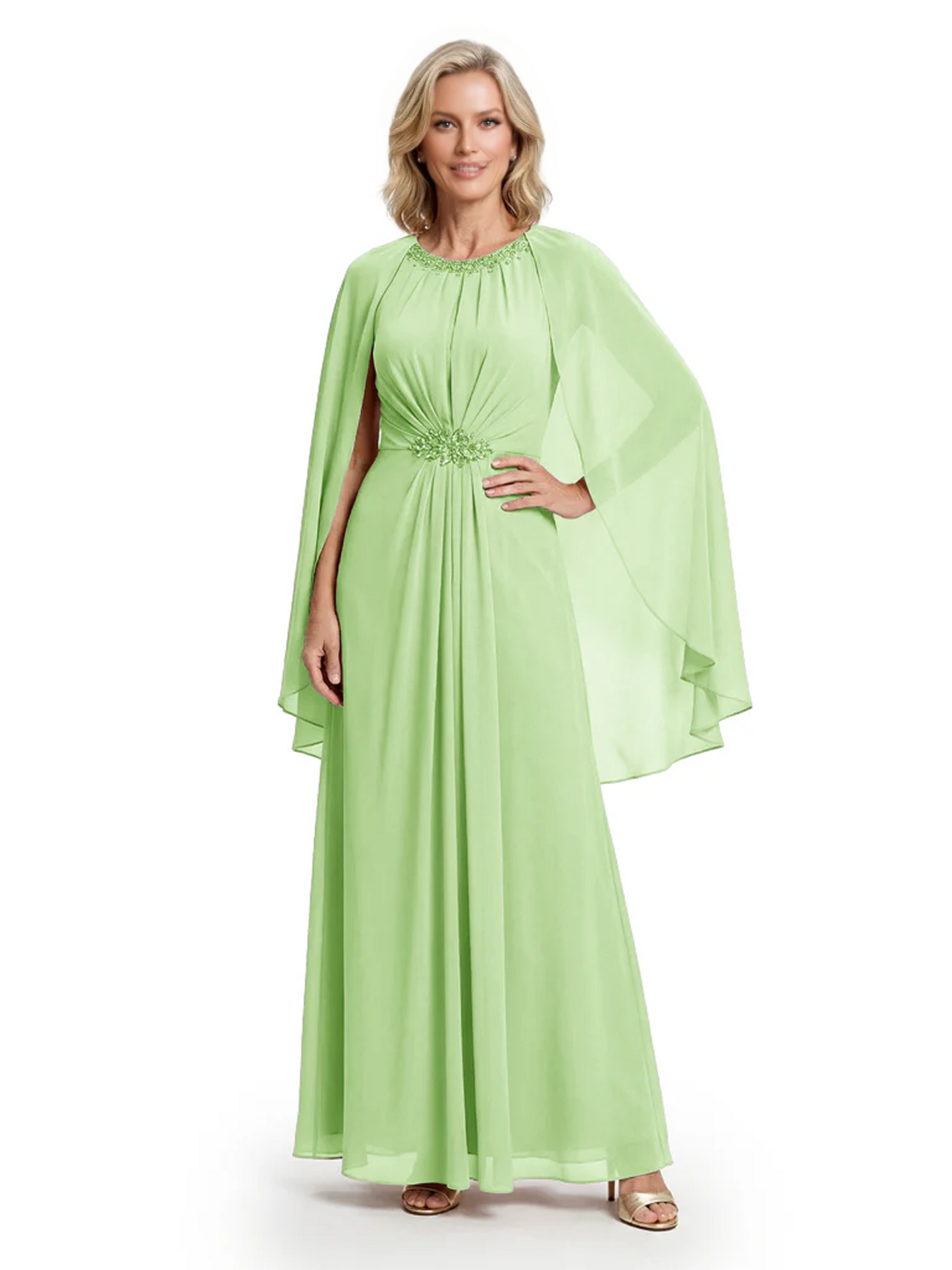 Floor Length Chiffon Mother of the Brides Dresses Wedding Party Gowns For Mom