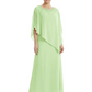 Elegant Mother of Bride Dresses Evening Gowns Trending 2026 Styles with Asymmetric Cape