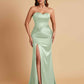 Sexy Soft Satin Mermaid Sweetheart Floor-Length Mermaid Bridesmaid Dresses