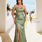 Sexy Soft Satin Mermaid Sweetheart Floor-Length Mermaid Bridesmaid Dresses