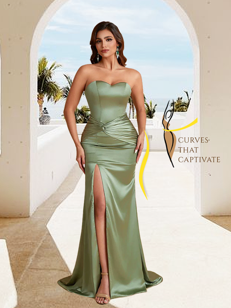Sexy Soft Satin Mermaid Sweetheart Floor-Length Mermaid Bridesmaid Dresses