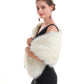 Women's Luxurious Large Winter Faux Fur Scarf Wrap Collar Shrug for Lady Wedding Dinner Party