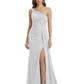 One Shoulder Mother of Bride Dress Ruffle Formal Gowns Mermaid Floor Length Train Slit