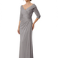 Elegant 3/4 Sleeve Mother of the Brides Dresses Mom Outfits Wedding Satin