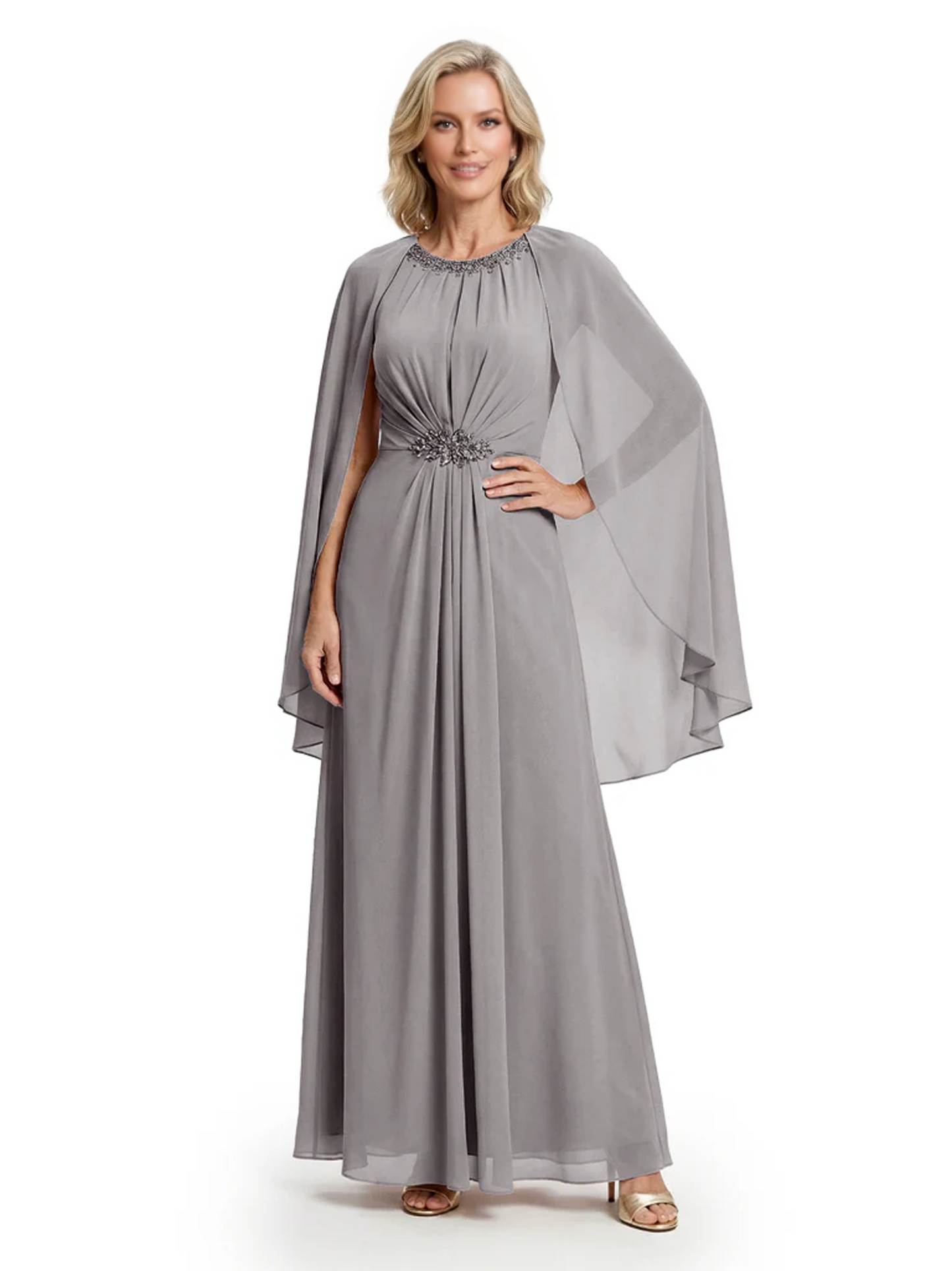 Floor Length Chiffon Mother of the Brides Dresses Wedding Party Gowns For Mom