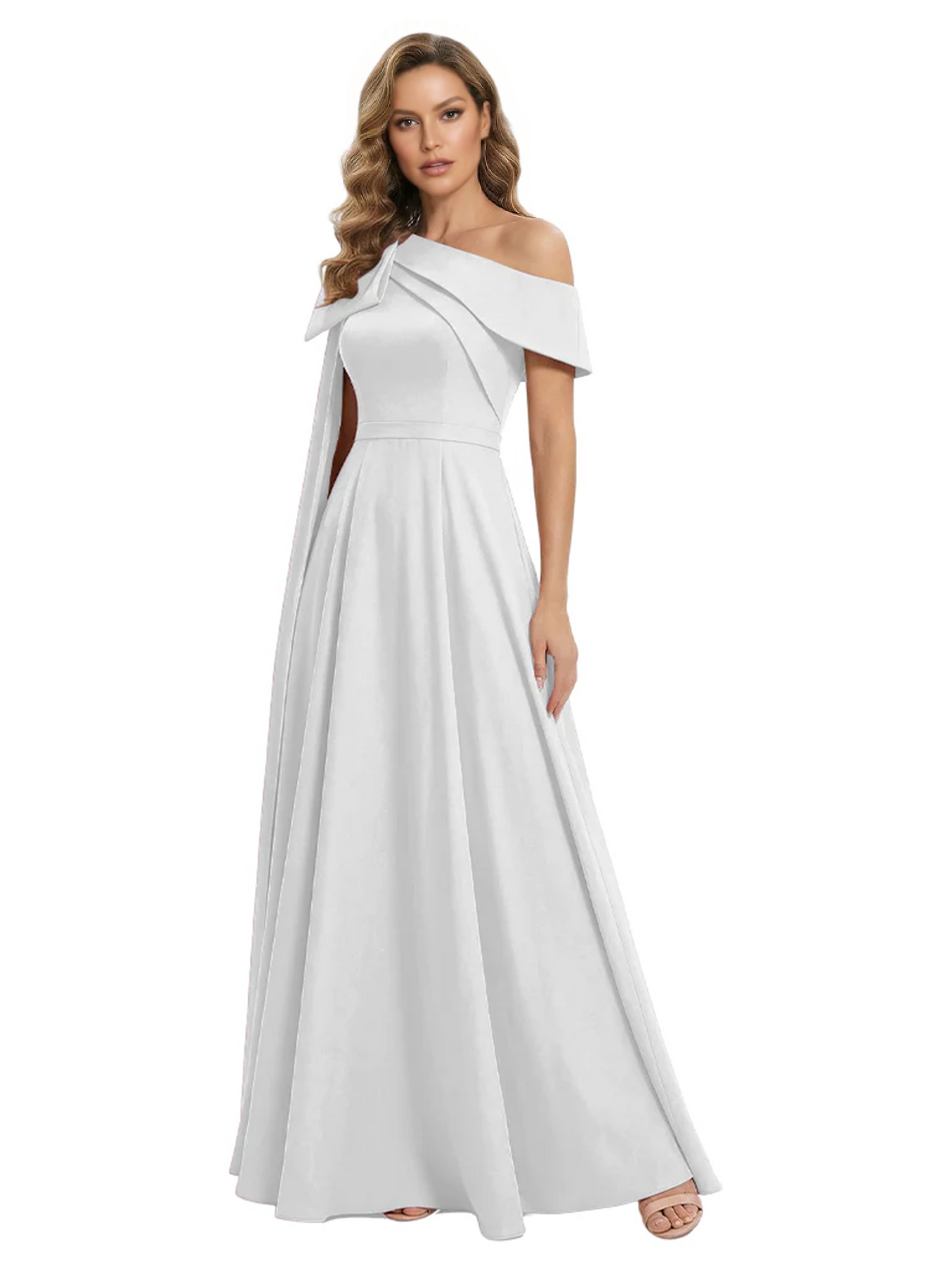 One Shoulder Elegant Mother of the Brides Dresses Mom Outfits Wedding Party