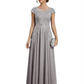 Chic Long A-Line Chiffon Mother of the Brides Dresses Sequin Mom Outfits For Wedding