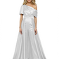 One Shoulder Mother of Bride jumpsuits Formal Gowns Floor Length Detachable Train