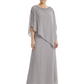Elegant Mother of Bride Dresses Evening Gowns Trending 2026 Styles with Asymmetric Cape