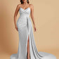 Sexy Soft Satin Mermaid V-neck Floor-Length Mermaid Bridesmaid Dresses