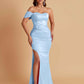 Sexy Soft Satin Mermaid One Shoulder Floor-Length Mermaid Bridesmaid Dresses